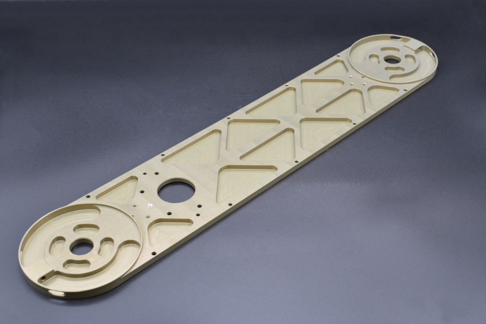Natural hard anodised 7075 T6 structural aluminium side support plate